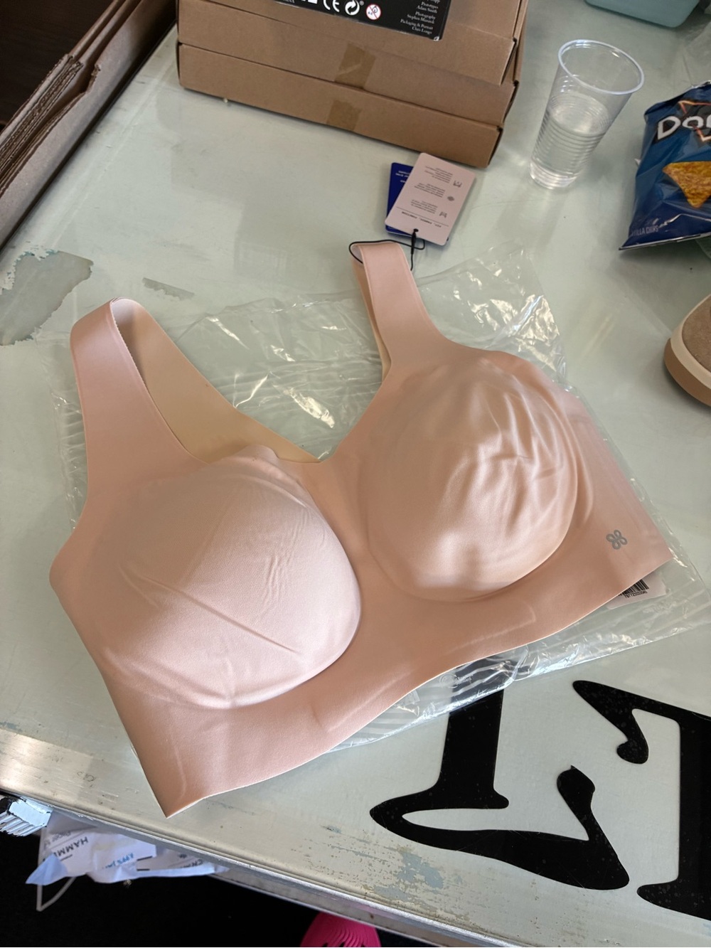 Women’s Honeylove SoftFoam V Neck Bra New SZ XL+ NWT